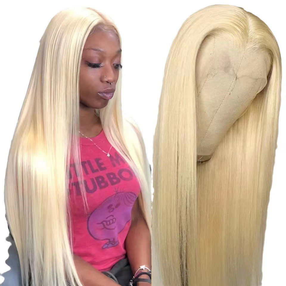 Women's Front Lace Synthetic Wigs Fashionable Natural Long Straight Wig