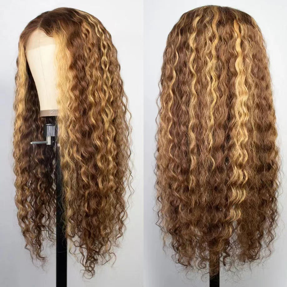 Women's Sheath Handmade Small Curly Hair Latin Wig Long Curls