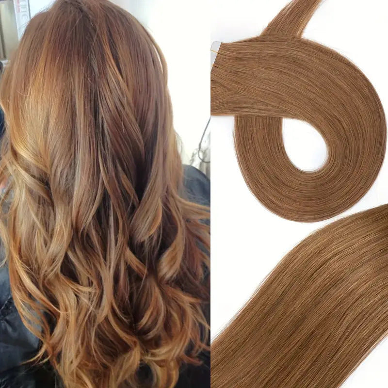 Premium Film Hair Real Set Seamless Invisible Wig