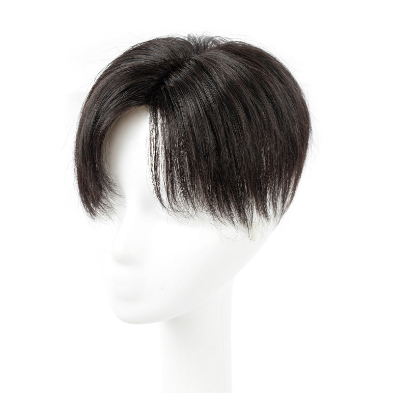 Men's Invisible Handsome Bangs Full Human Piece Wig