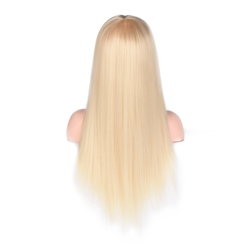Practice Hairdressing Updo Braided Hair Chemical Fiber Cutting Mock Model Long Straight Wig