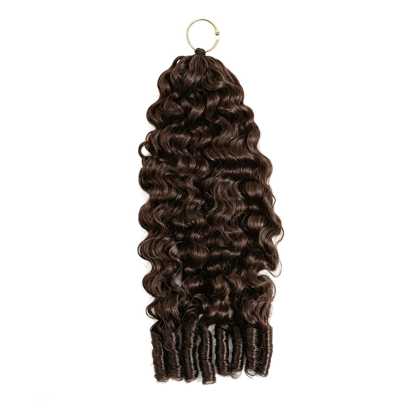 Glamorous Human Crochet Knitting Feather Extension Real Hair Wig