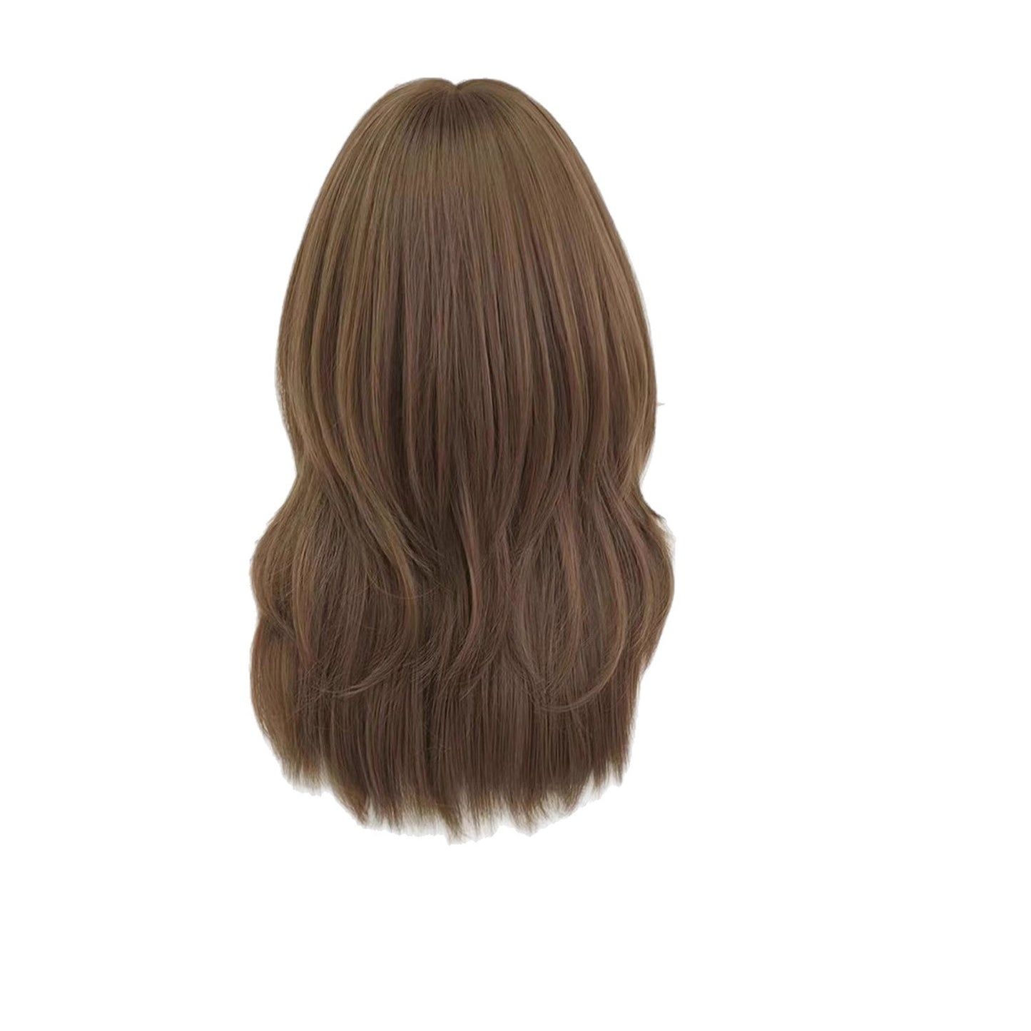 Lolita Female Milk Coffee Color Warped Cute Style Wig Short Curly Hair