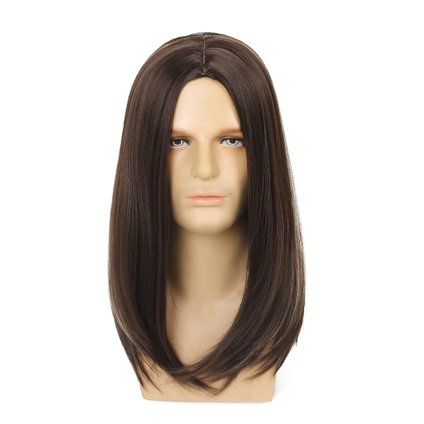 Men's Mid-length Straight Hair Fashion More Than Men's Wig