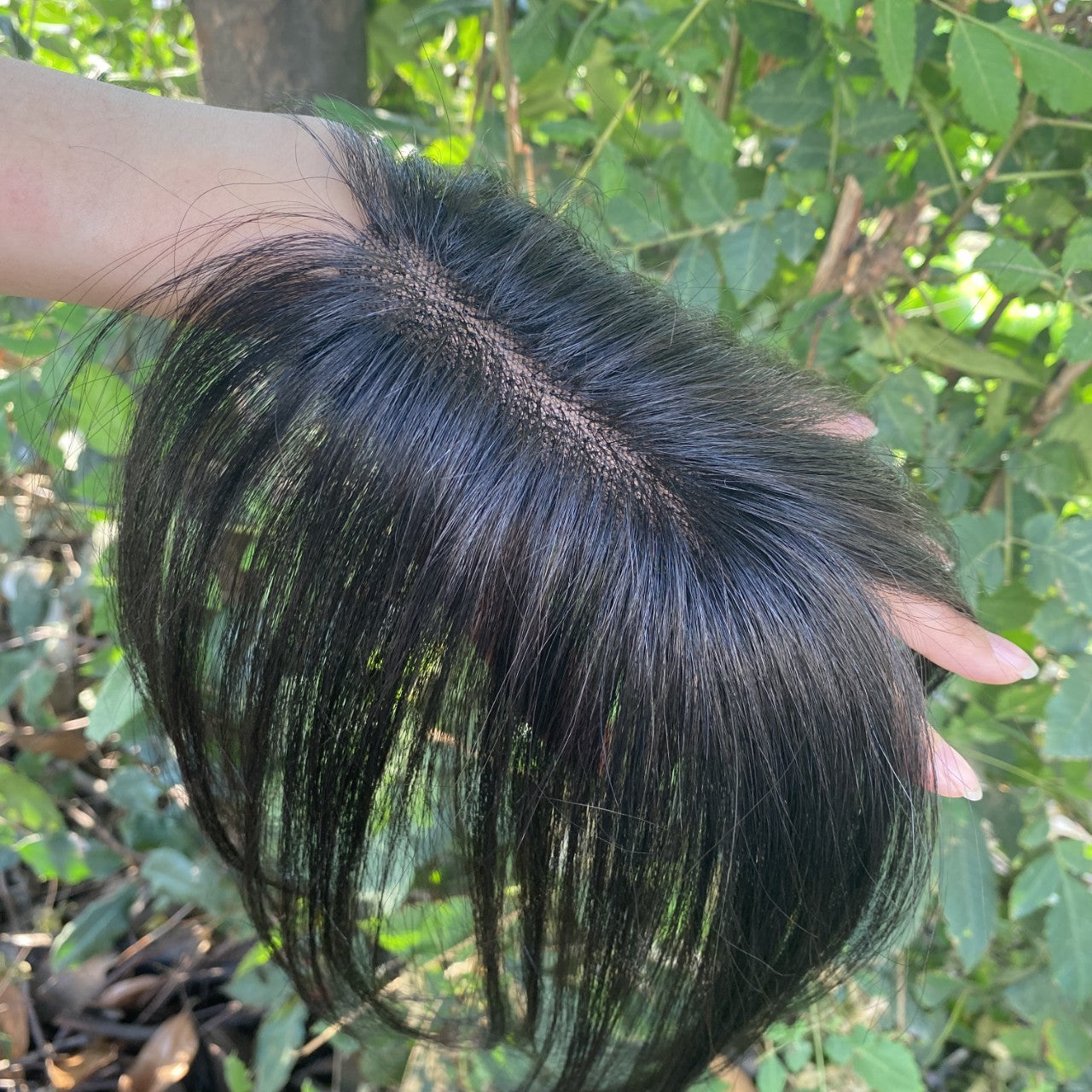 Mesh Set All Real Hair Hand-woven Breathable Realistic Invisible Piece Wig