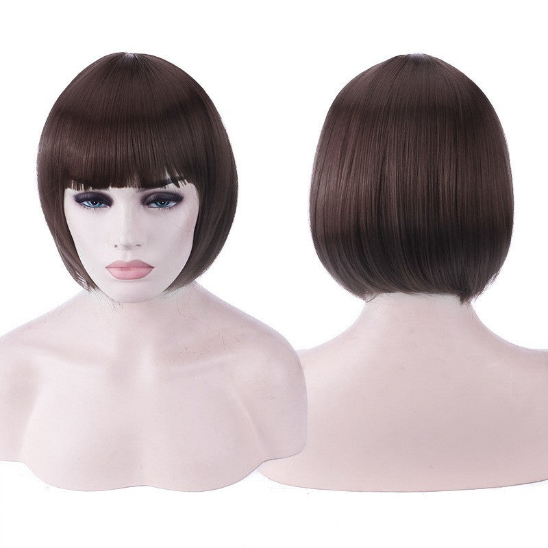 Women's Daily Color Sheath Short Shoulder Straight Cos Wig