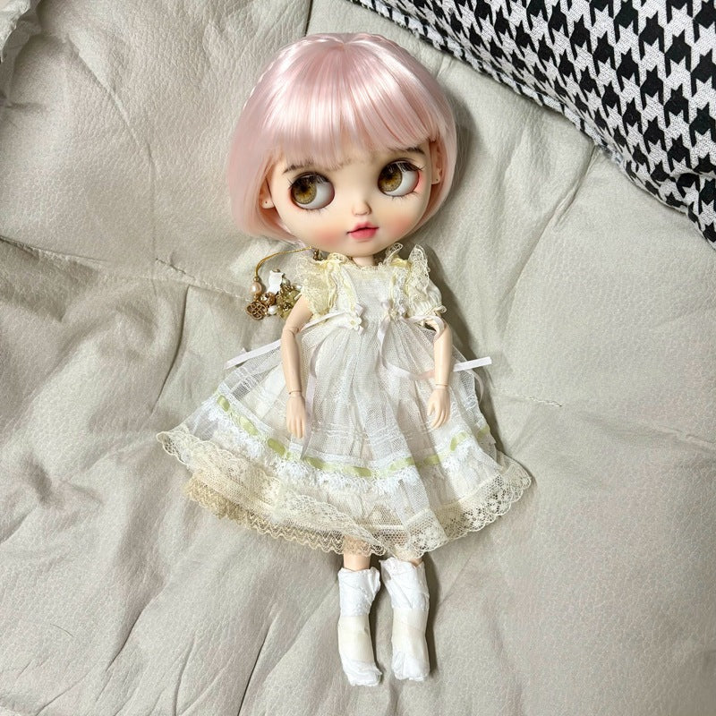 Blythe Soft Silk Bangs Head Style Plaits Cos Wig