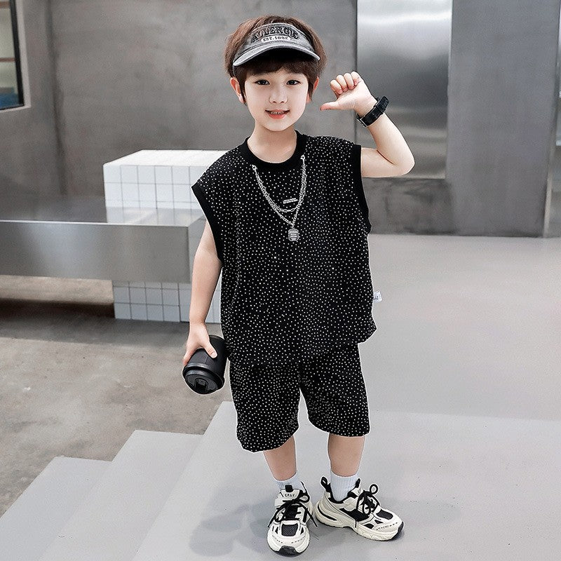 Children's Boys Western Style Fried Street Vest Children's Suit