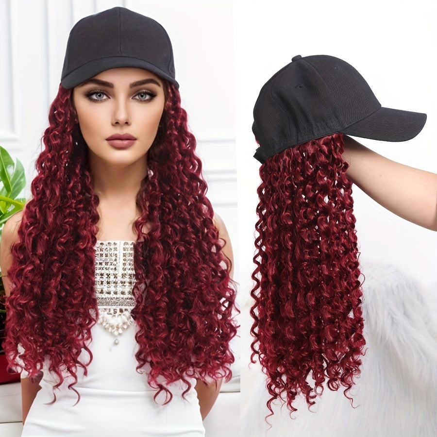 Integrated Instant Noodle Curls Black Peaked Cap African Screw Other Wig