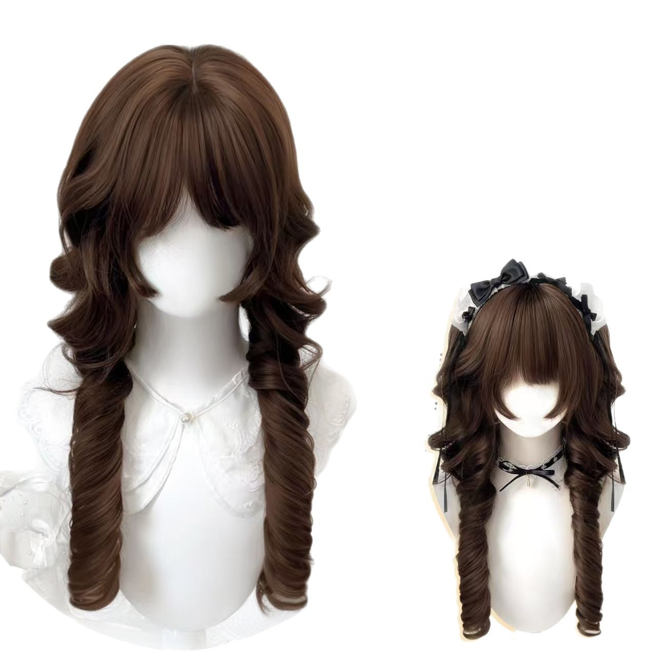 Female Sweet Jellyfish Head Outer Curly Wig Long Curls