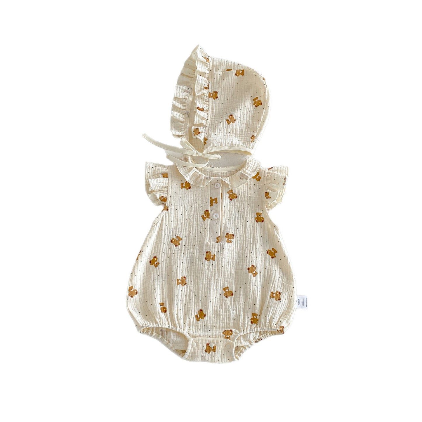 Korean Style Summer Clothes Thin Cotton Cute Bear Born Jumpsuit Jumpsuit, Climbing Suit