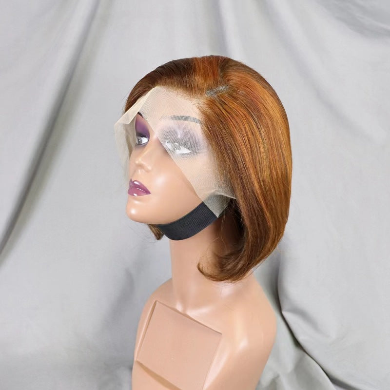 Frontal Pixie Bob Human Color Lace Real Hair Wig