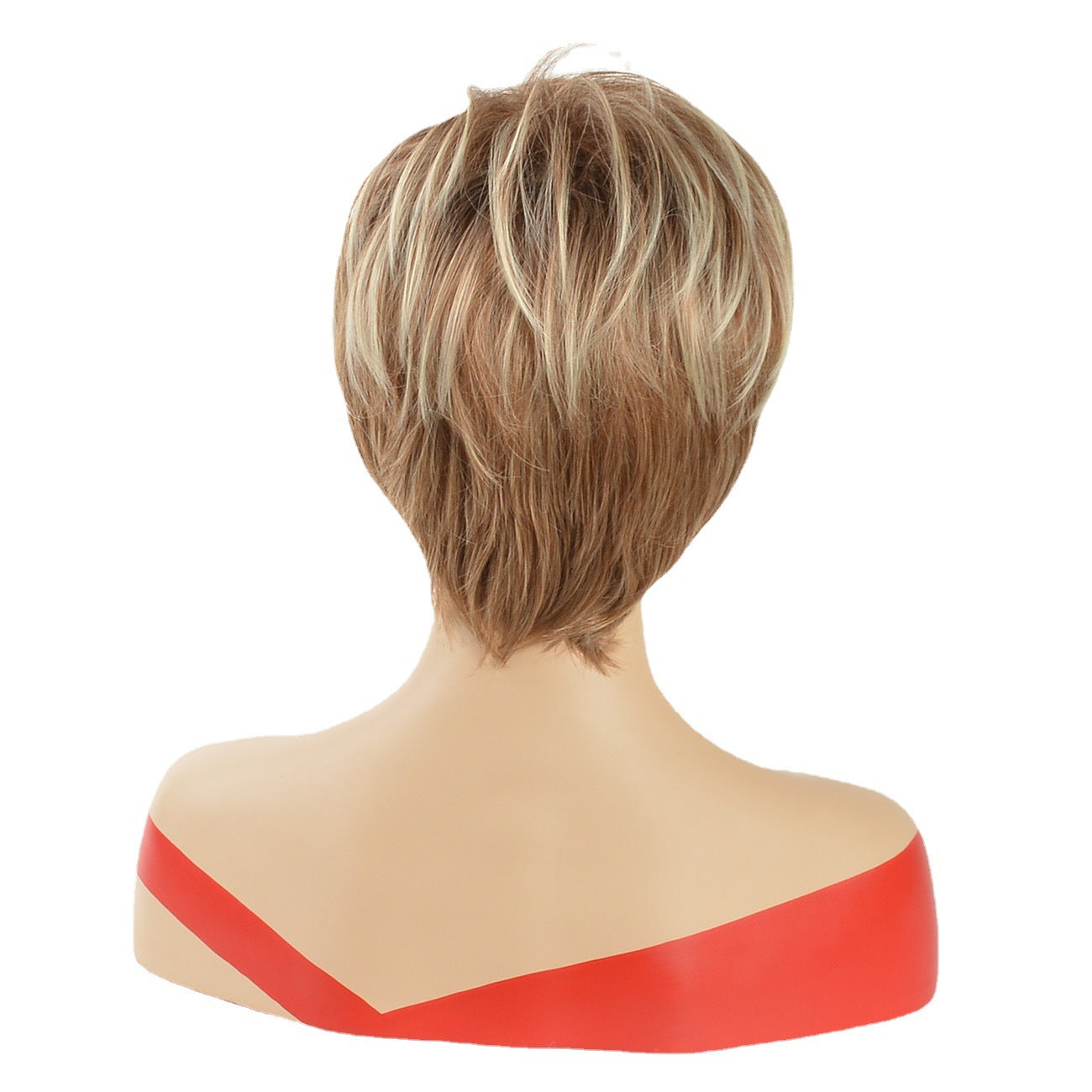 Durable Women's Fashion Curly Head Cover Wig Short Straight Hair