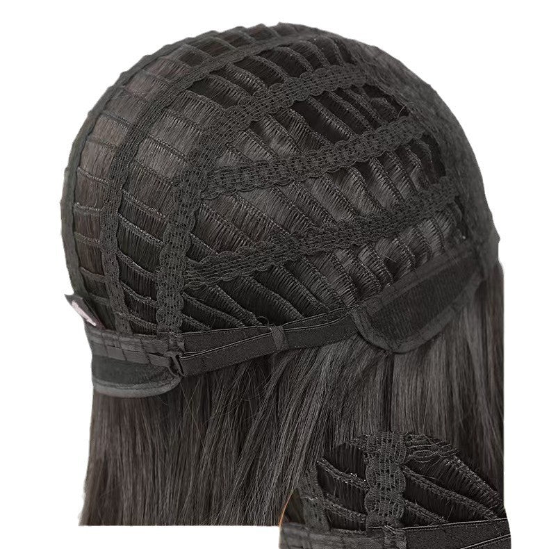 Fake Natural Western Style Small Curls Full Top Lazy Wig Short Curly Hair