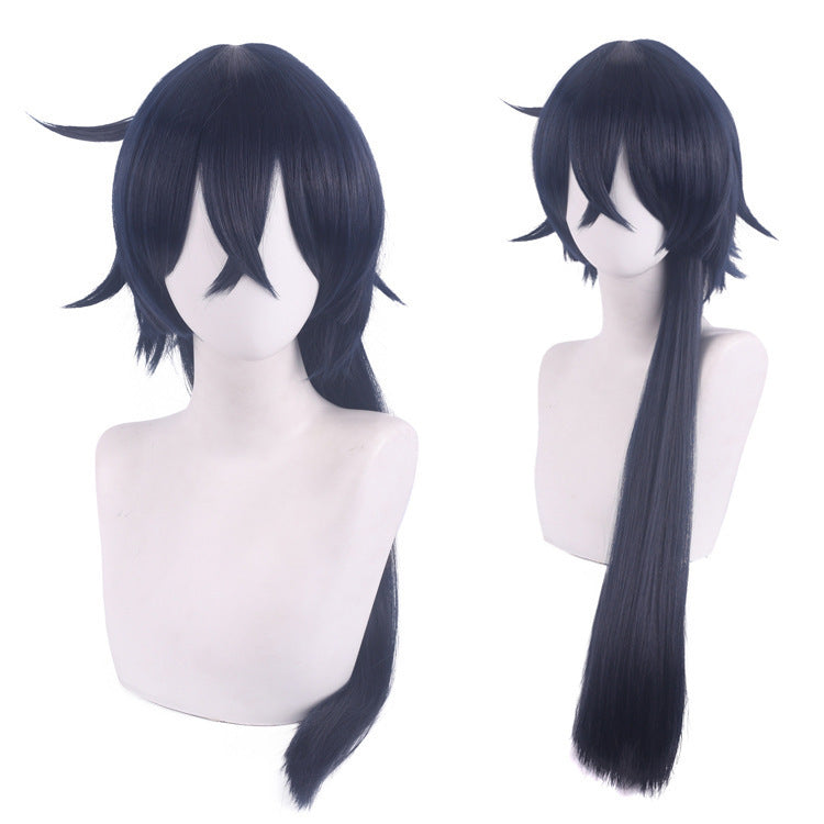 Attractive Comfortable Sier White Black Blue Cos Wig
