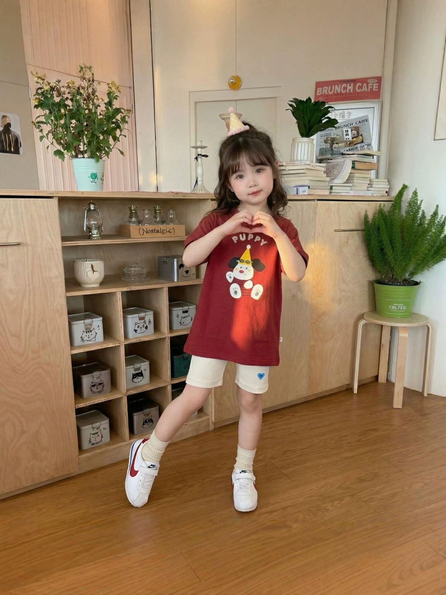 Women's Summer Cute Cartoon Short-sleeved Cotton Breathable Comfortable Children's T-shirt