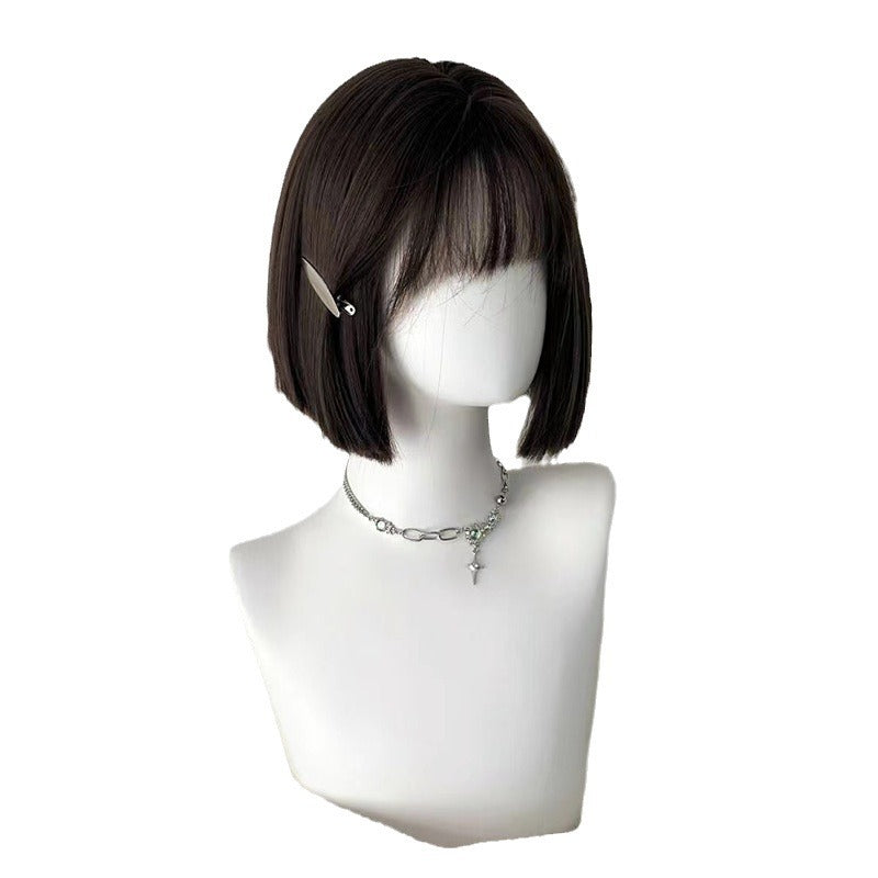 Female Daily Simulation Lolita Princess Sheath Wig Short Straight Hair