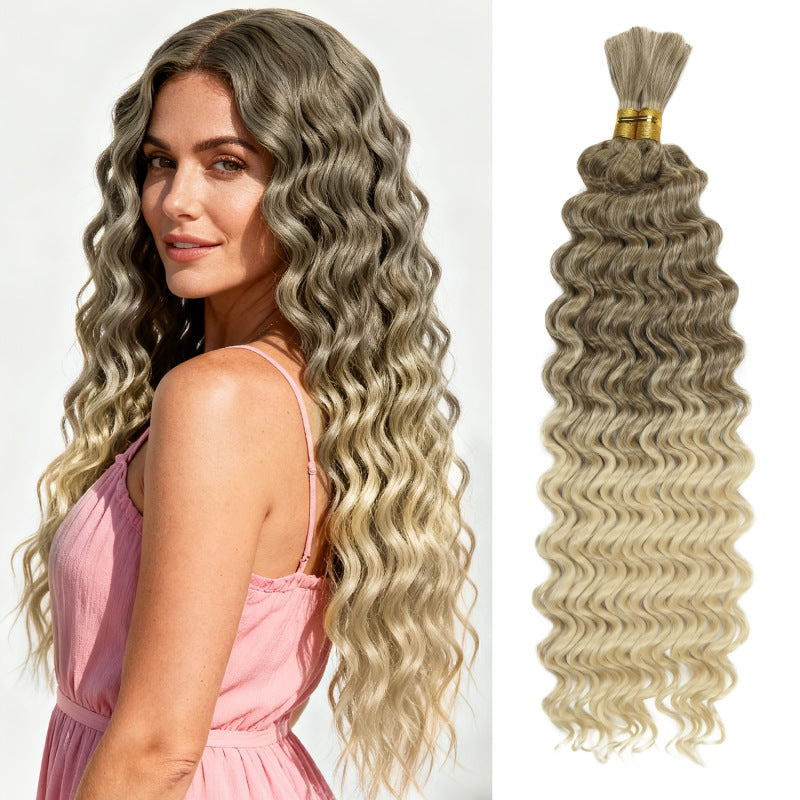 Chemical Fiber Hair Bundle Body Weave Knitting Crochet Long Curly Other Wig