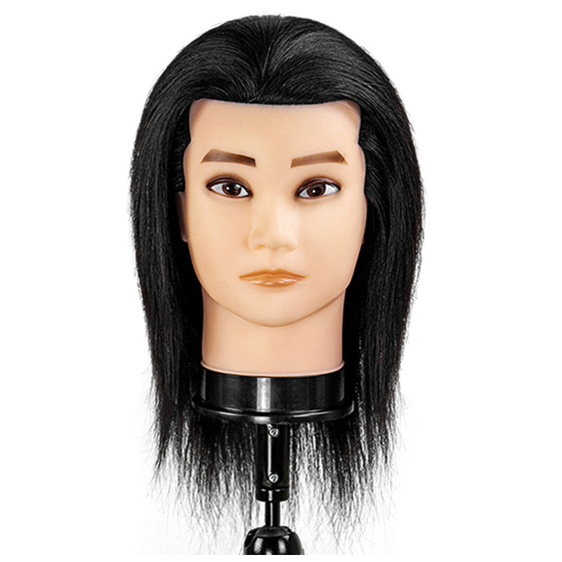Men's Mannequin Head Real Hair Model Mock Practice Cutting Can Other Wig