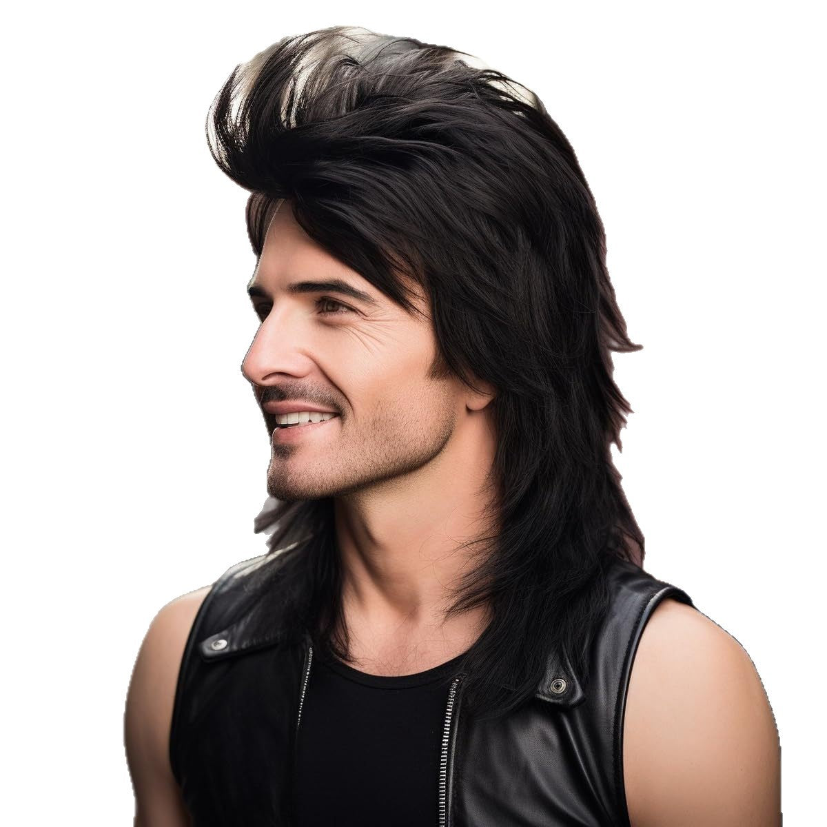 Men's Anchovy Generation Rock Shawl Curly Hair Festival Party Men's Wig