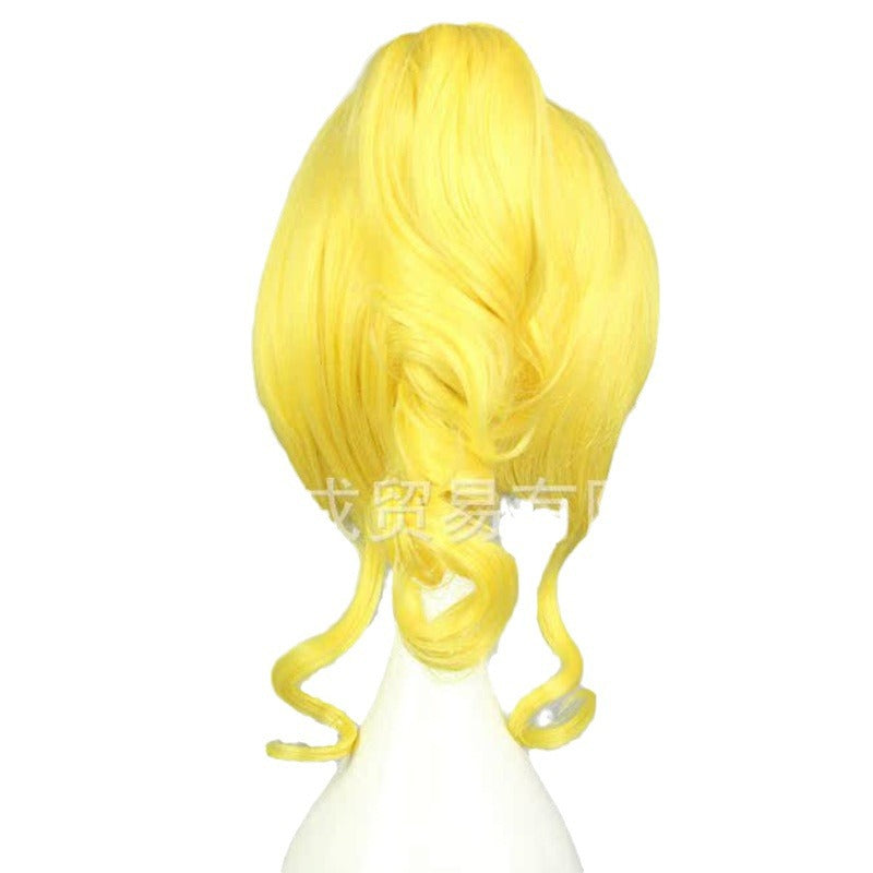 New Casual Beautiful Drawing Yellow Styling Cos Wig