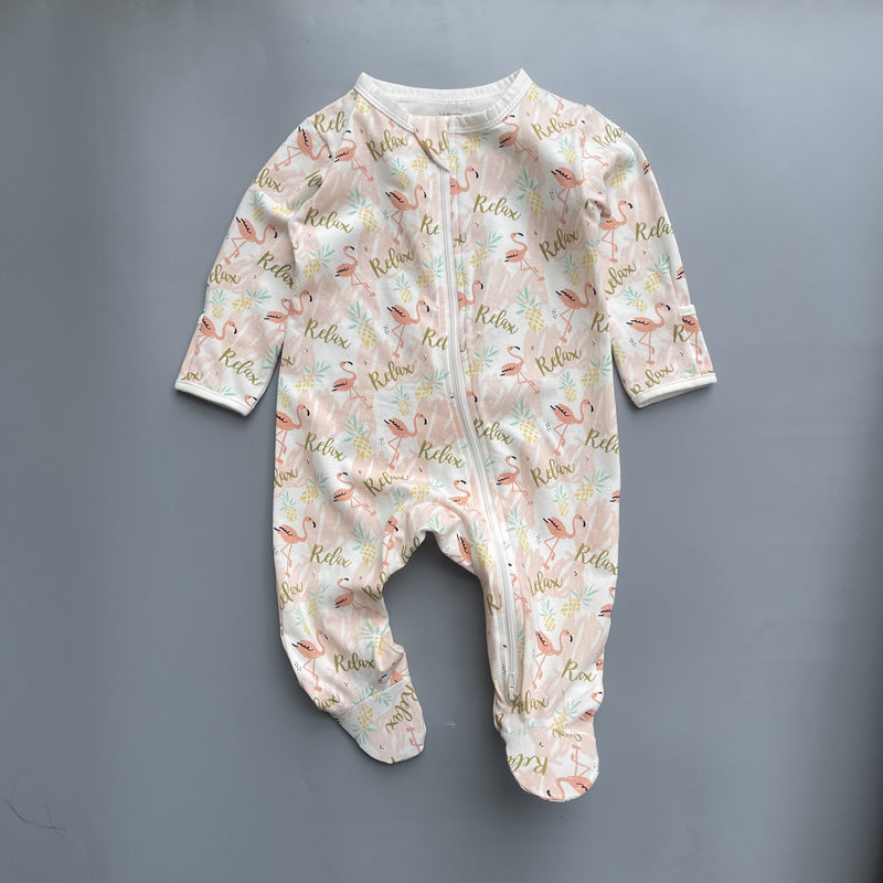 Class Two-way Zipper Romper Rompers Long Sleeve Bag Jumpsuit, Climbing Suit