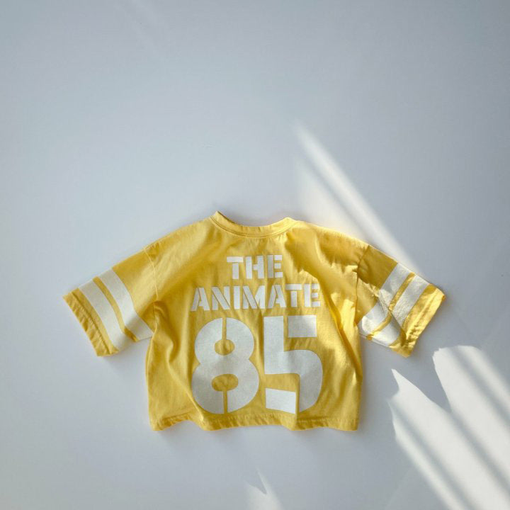 Children's Korean Style Summer Letters Numbers Printing Fashionable Boys Long Sleeve Children's T-shirt