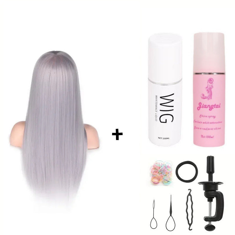 Artificial Hair Mannequin Head Hairdressing Practice Perm Braiding Updo Trimming Other Wig