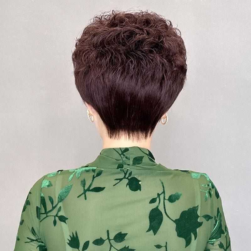 Human Wigs Rich Roll High-grade Full Real Wig Short Curly Hair