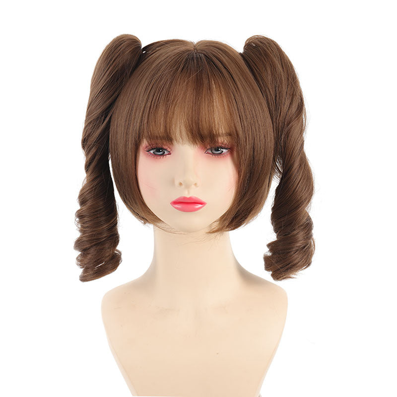Women's Double Ponytail Jaws Clamp Roman Volume Daily Curly Hair Wig Long Curls