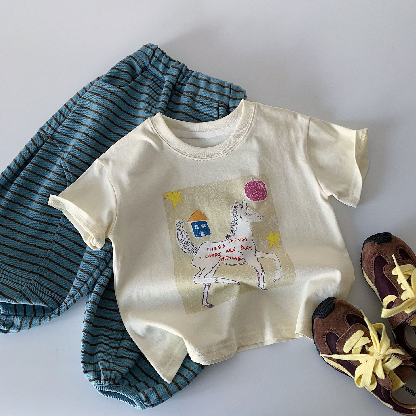 Children's Summer Boys Cute Pony Thin Clothing Children's T-shirt