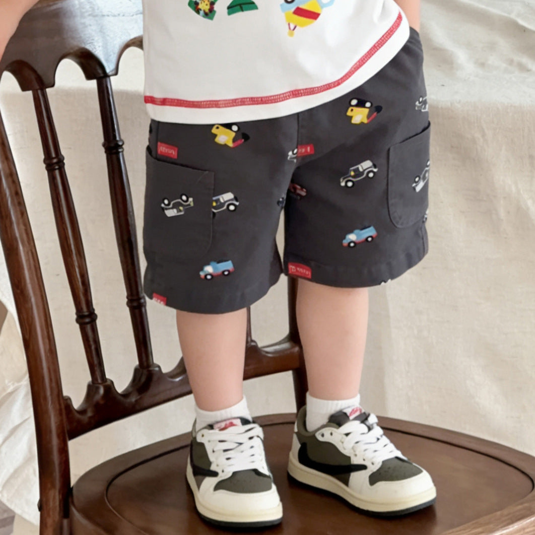 Children's Shorts Summer Cartoon Printed Boy Clothing Children's Pants