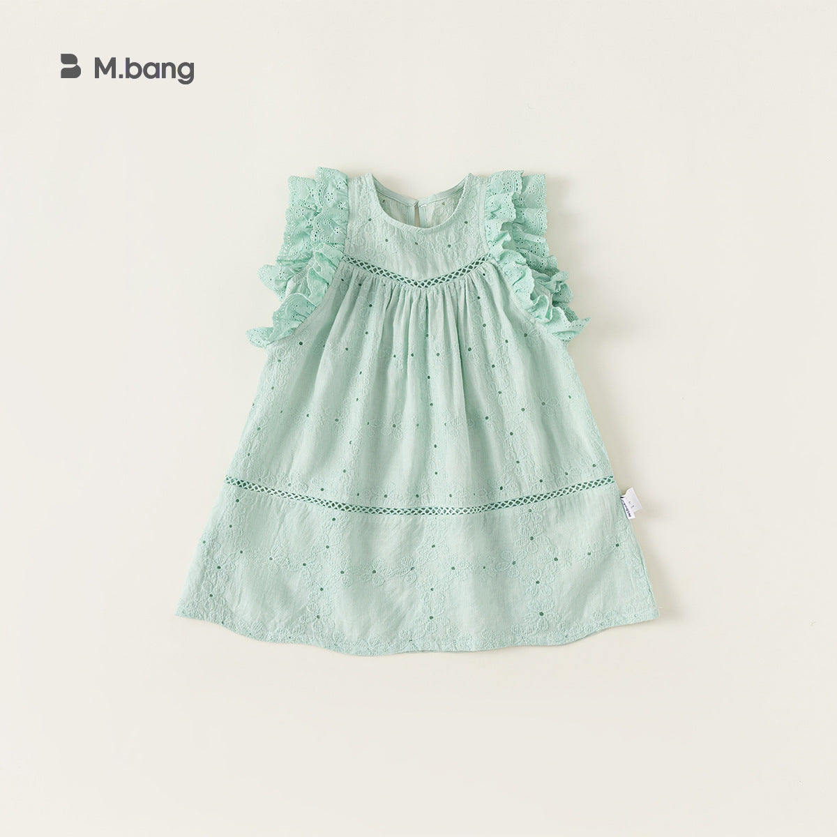 Children's Clothing Summer Sweet Flying Sleeve Hollow Flower Skirt A- Children's Dress