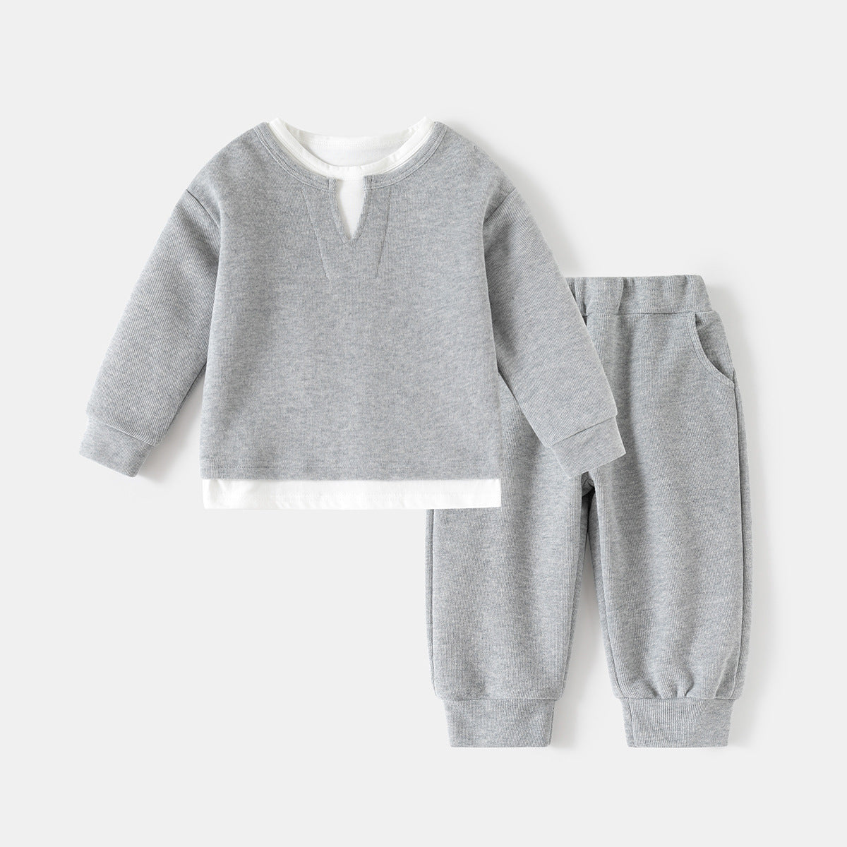 Children's Spring Two-piece Sweaters Long Pants Clothing Children's Suit