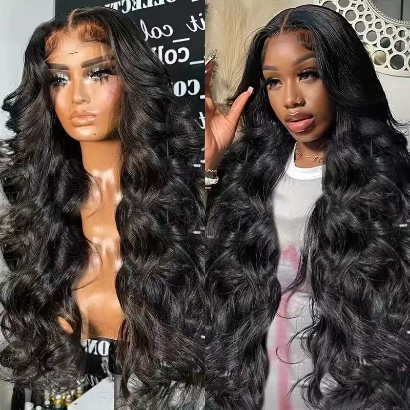 Women's Fashion Front Lace Big Wave Curly Hair Wig Long Curls