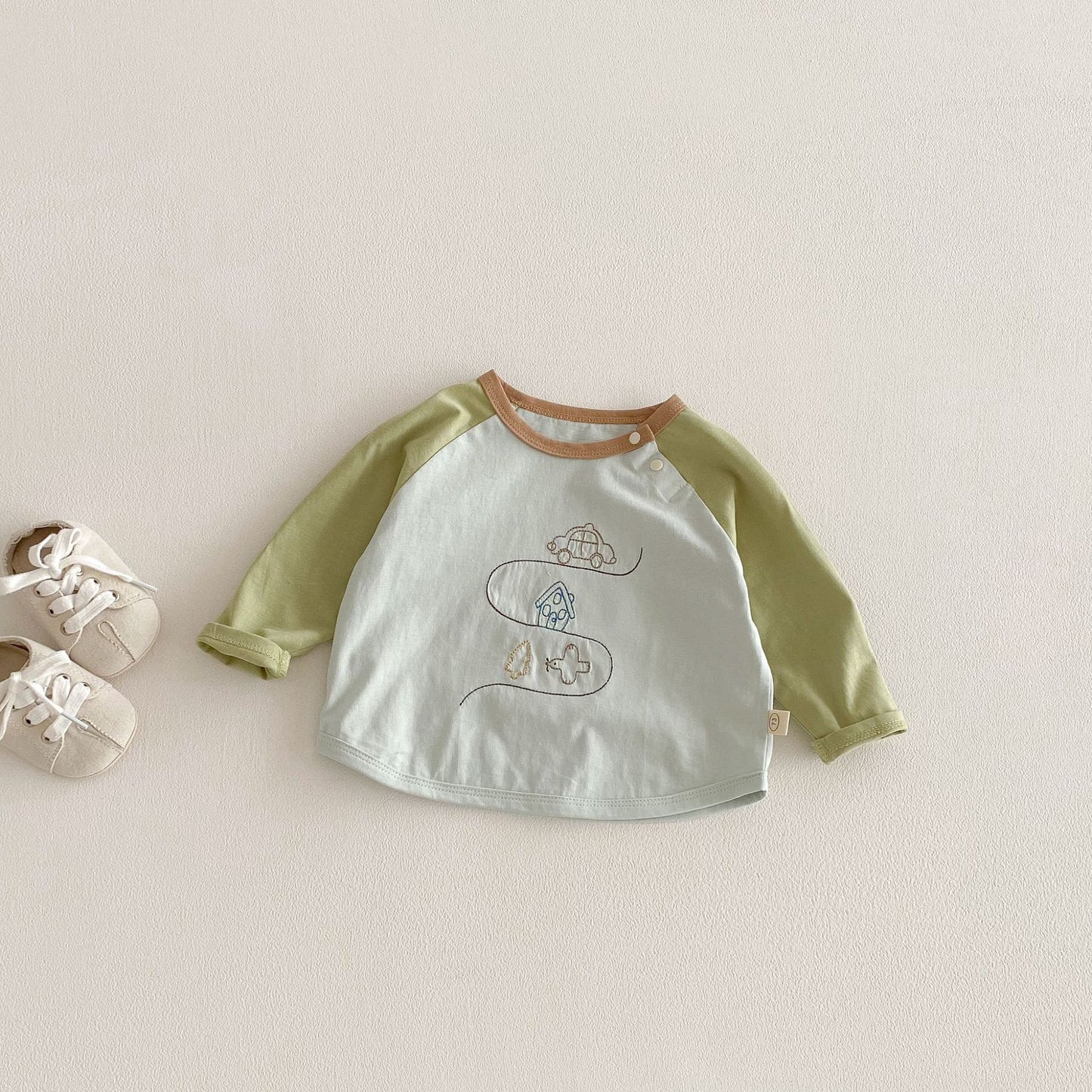 Spring Foreign Style Cartoon Printed Bottoming Shirt Children's T-shirt