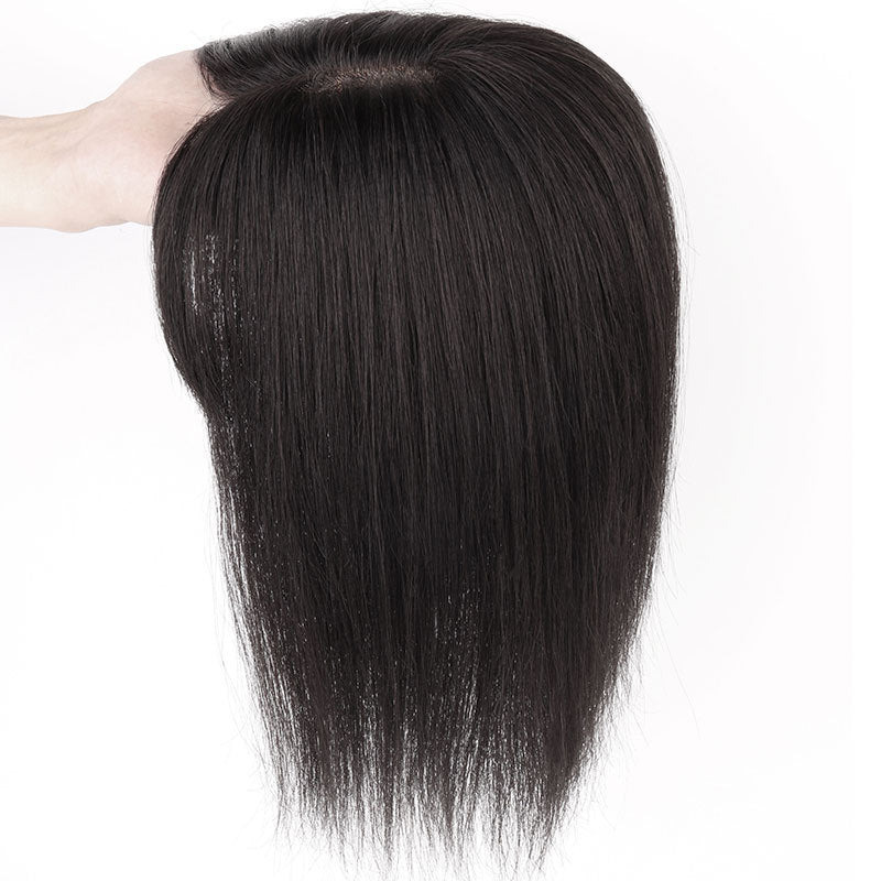 Female Head Hair Supplementing Piece Increase Cover Gray Full Real Wig