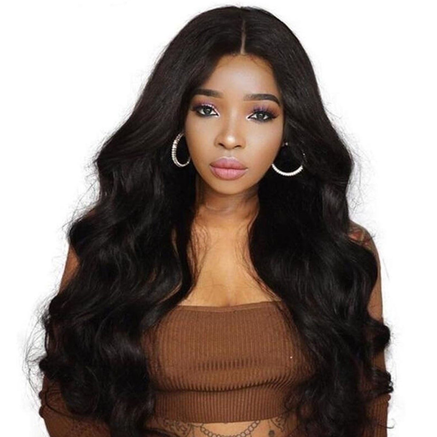 Front Lace Hair Mid-length Curly Natural Fluffy Wig Long Curls