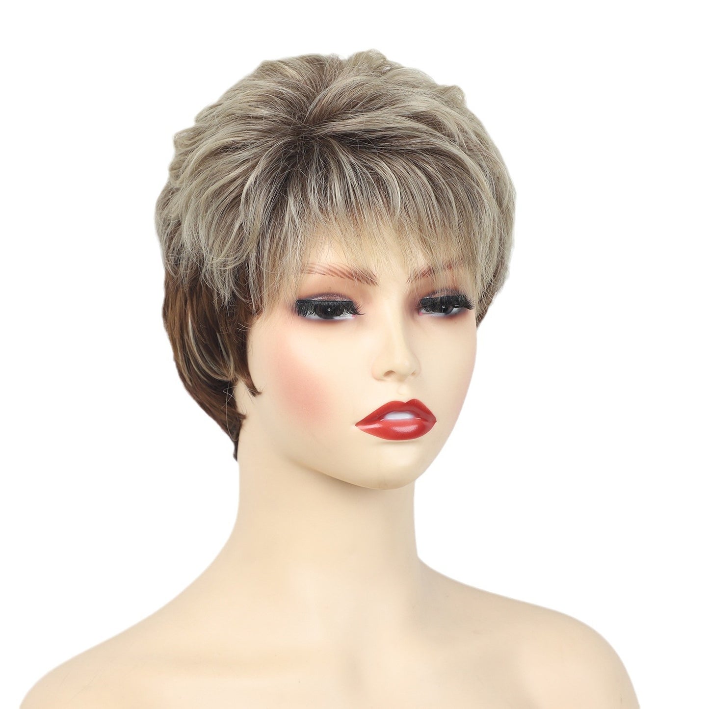 Women's African Synthetic Wigs Gradient Color Wig Short Curly Hair