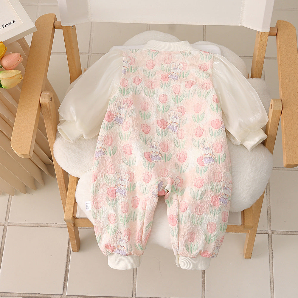 Autumn Jumpsuit Clothing Born Clothes Long Sleeve Tulip Early Jumpsuit, Climbing Suit