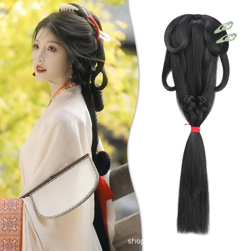 Han Clothing Cold Wind Fake Hair Accessories Ancient Style One-piece Other Wig