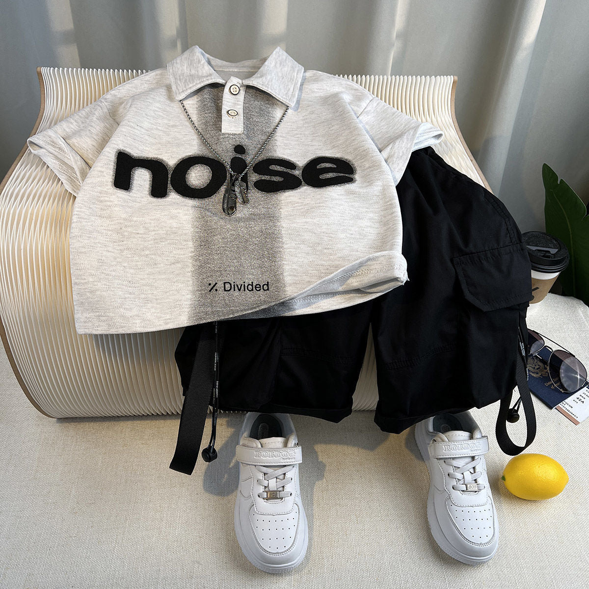Children's Boy Summer Clothing Handsome Short-sleeved Korean Style Children's Suit