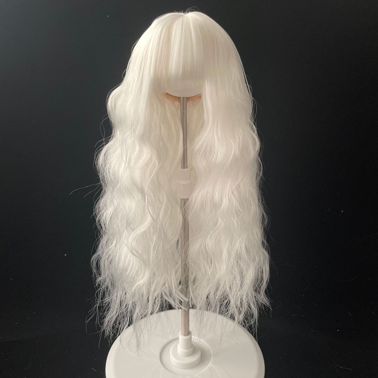 Points Dress Up Black White Optional Soft Silk Hair Cos Wig