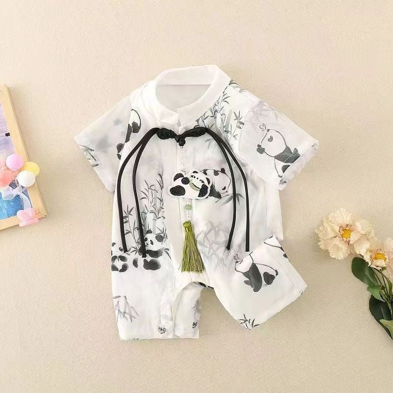 Babies National Tang Born Rompers Cute Jumpsuit, Climbing Suit