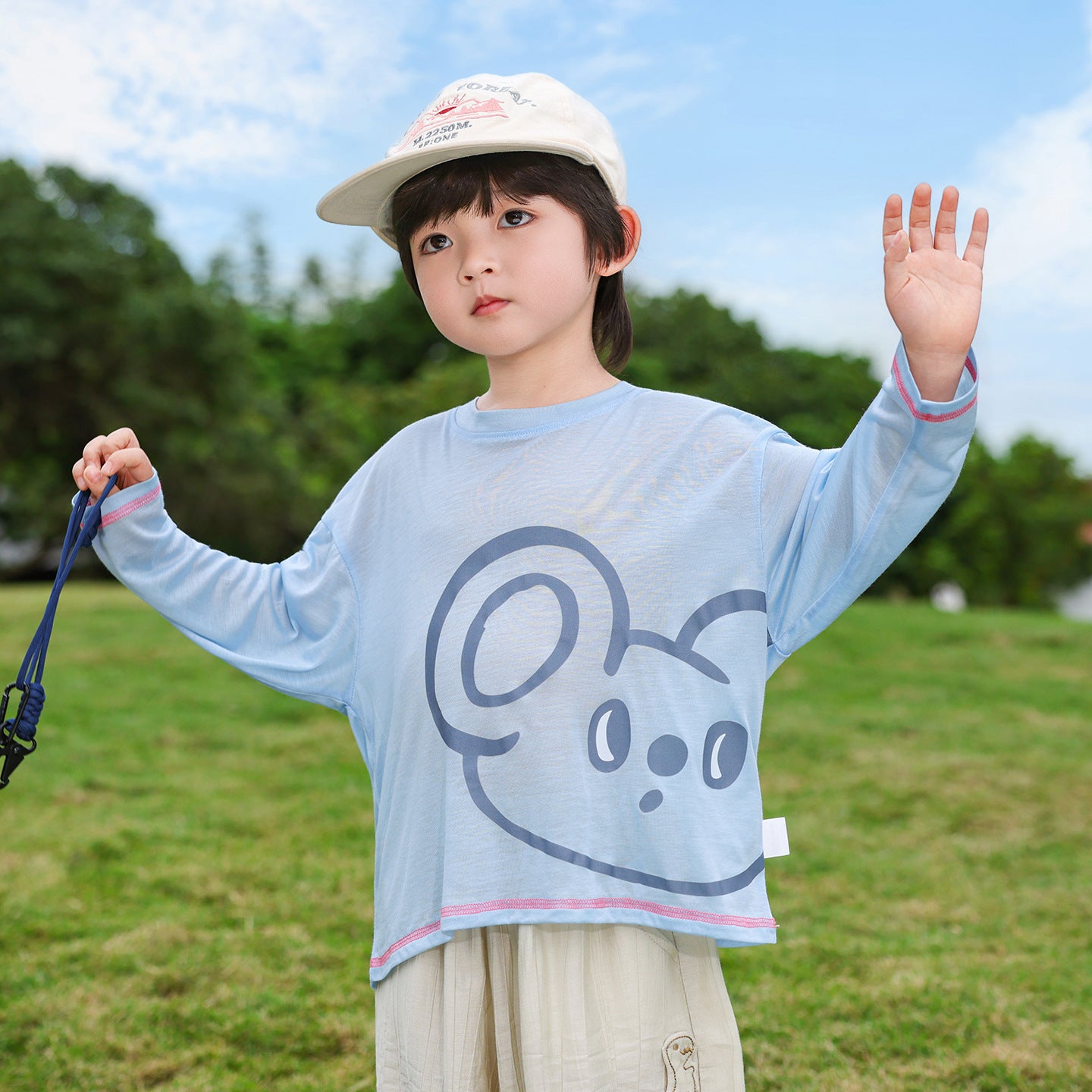Children's Sunscreen For Boys Summer Clothes Western Style Lightweight Long-sleeved Sun Children's T-shirt
