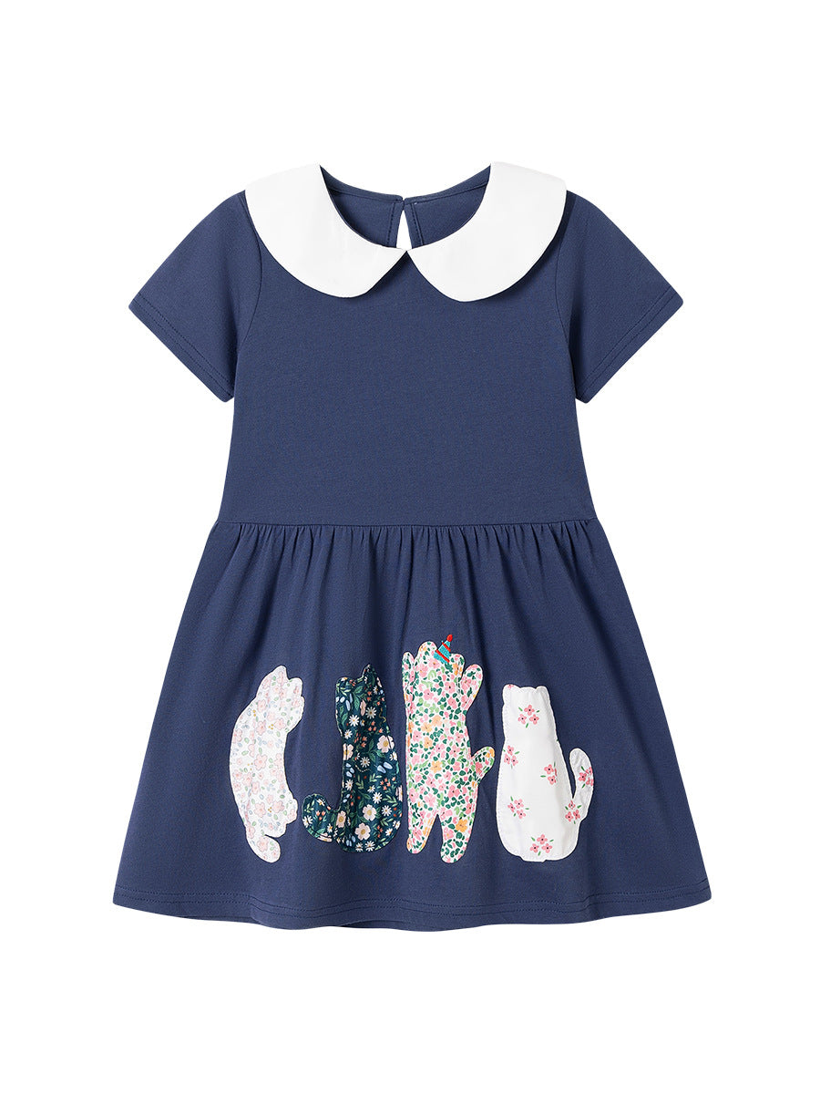 Classic Versatile Summer Cute Skirt Shirt Children's Dress