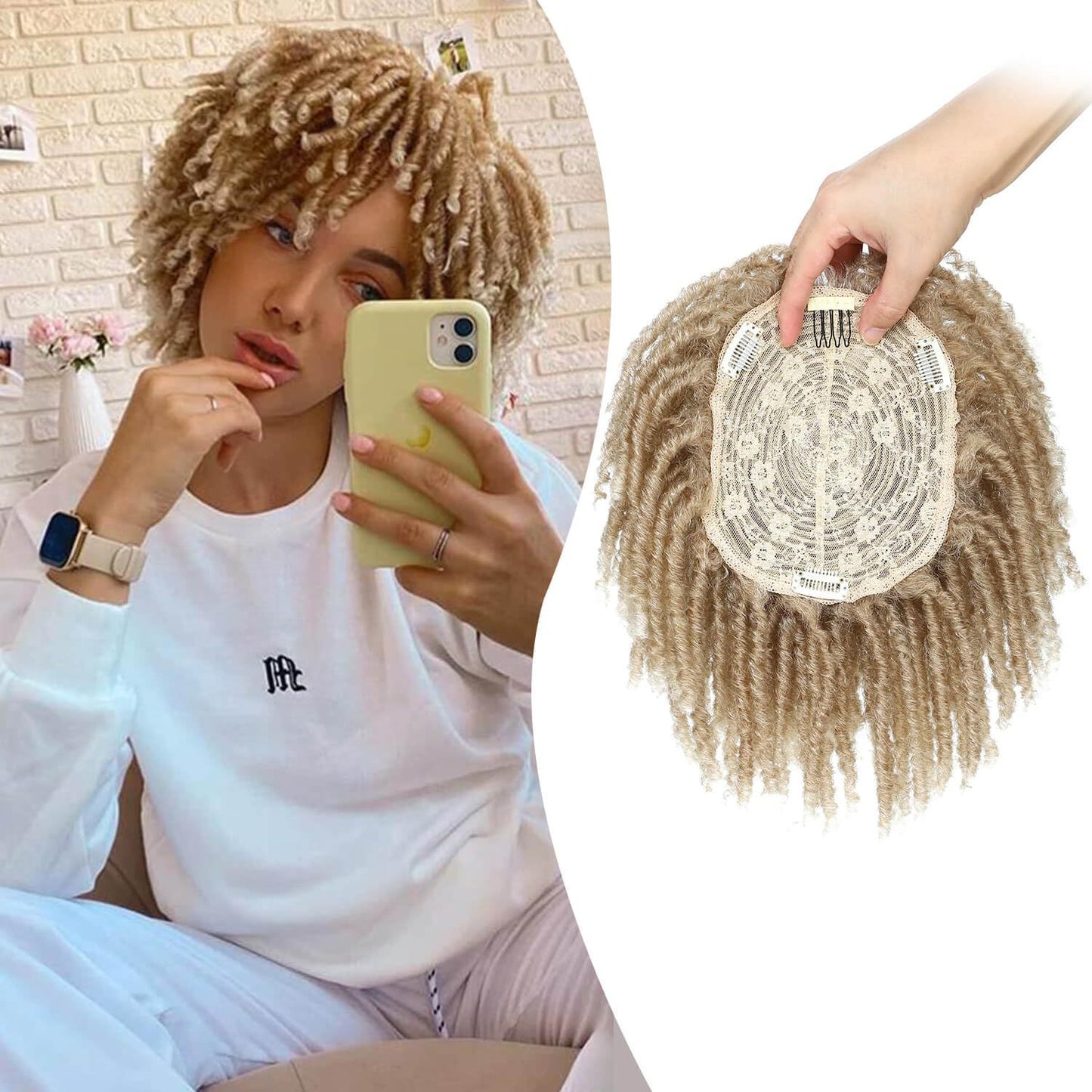 African Spiral Mesh Plate Dreadlocks Curly Long Hair Wig