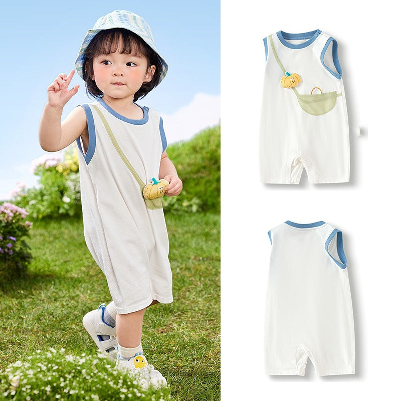 Women's Infants Jumpsuit Pure Cotton Summer Thin Jumpsuit, Climbing Suit