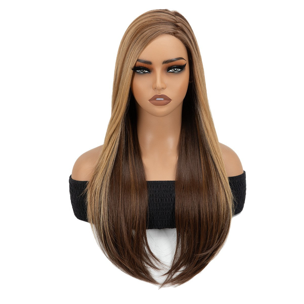 Inch Long Straight Dyed Lace Screen Real Hair Wig