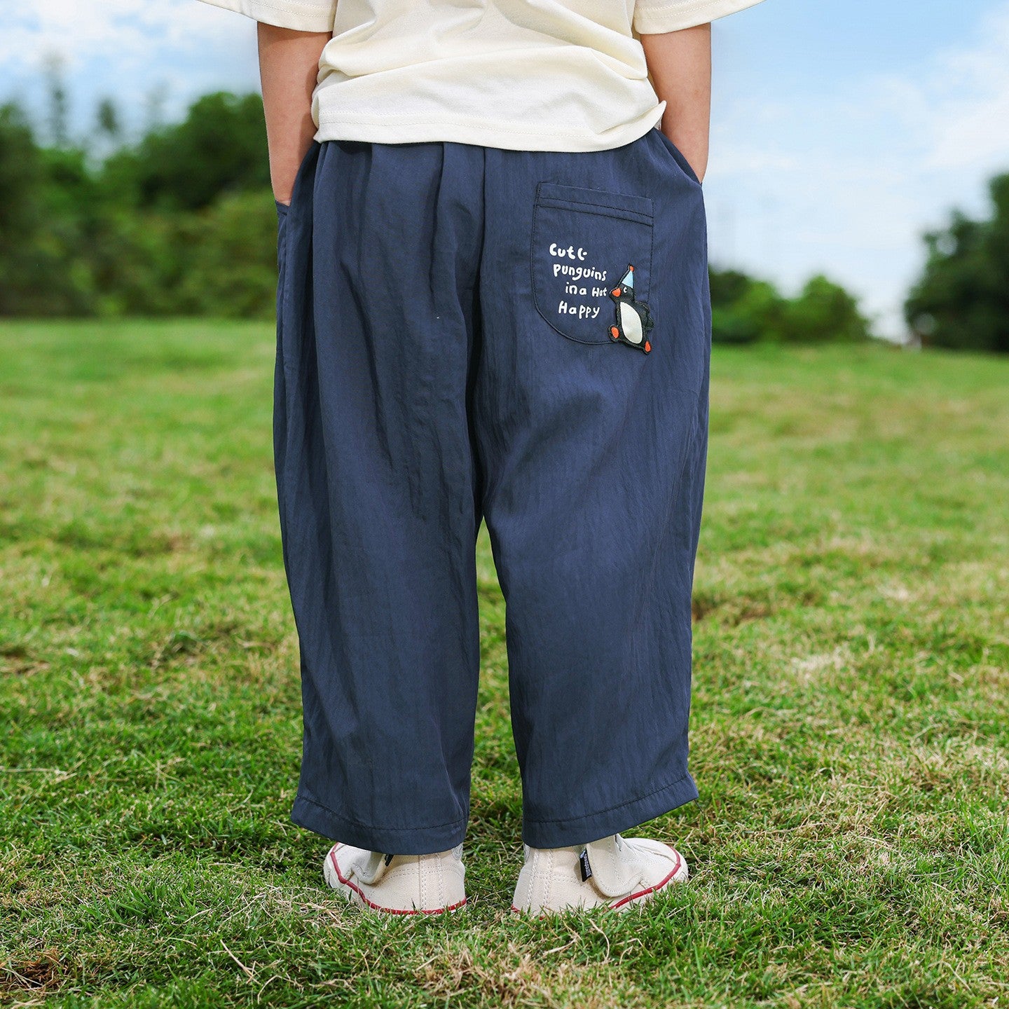 Children's Boy's Ninth Boy Sports Loose Male Children's Pants